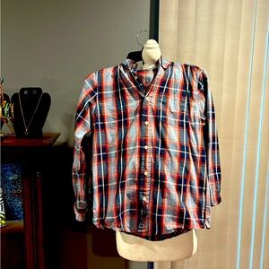 Wonder Nation Boys XL 14-16 Plaid Holiday Button-up Shirt VGUC